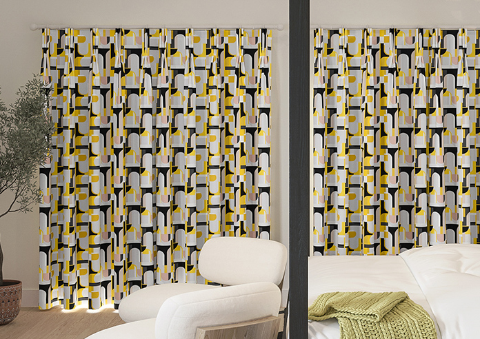 Archways, Yellow - Made to Measure Curtains - Image 7